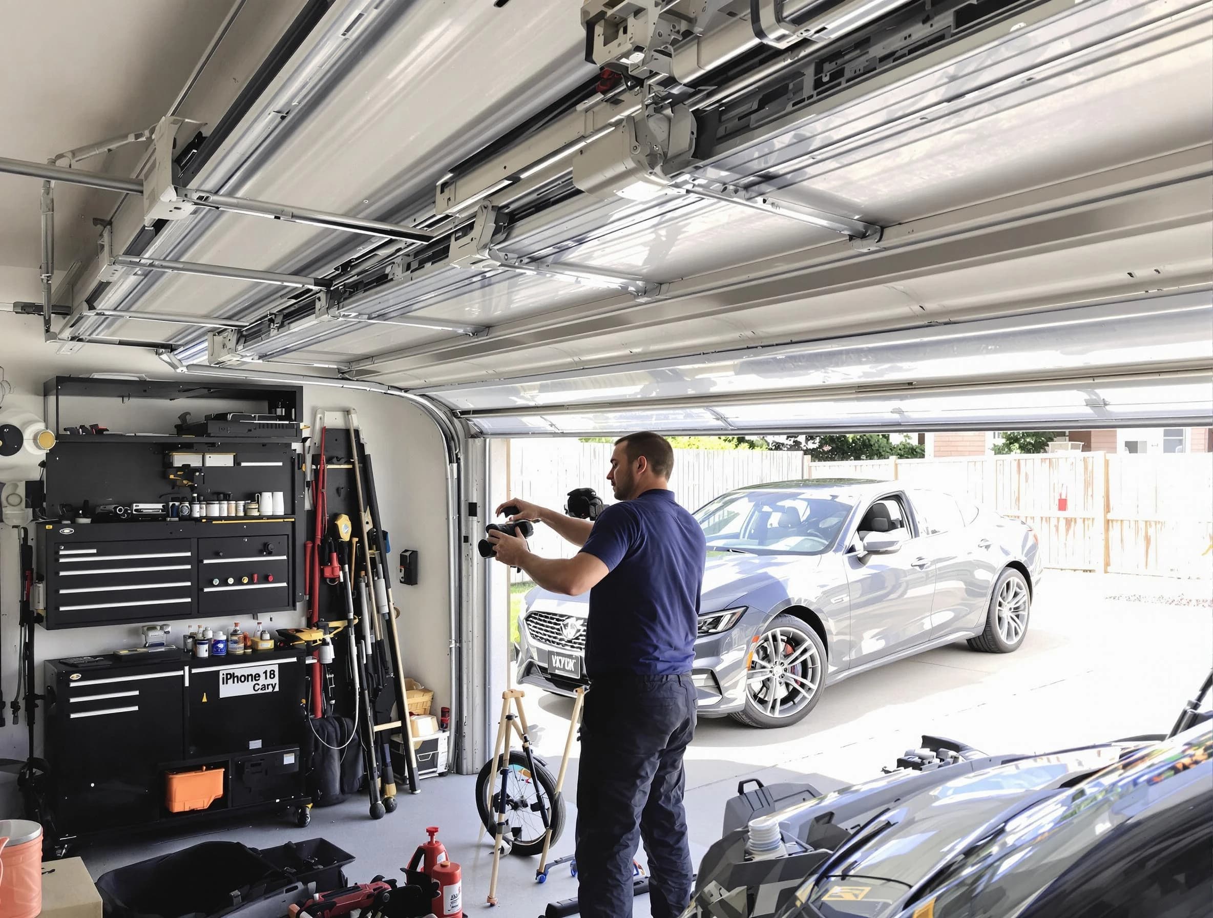 South Plainfield Garage Door Repair technician fixing noisy garage door in South Plainfield